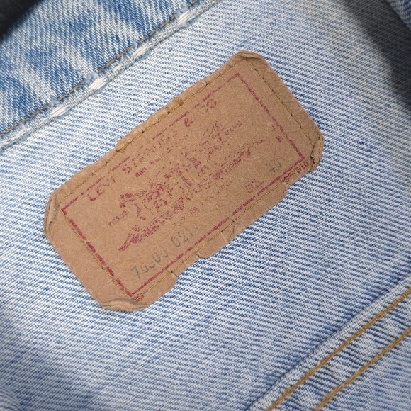 LEVI'S Vintage Denim Jacket‎ Trucker Made in USA Light Blue Classic Fit WPL423 - Picture 3 of 15